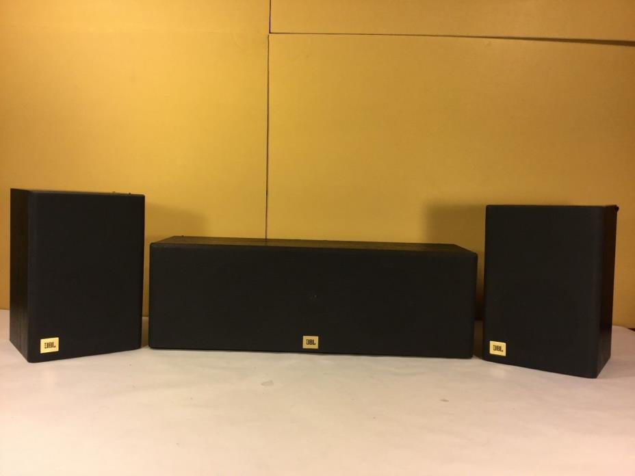 JBL Flix 2 Center Channel and (2) Surround Speakers -TESTED AND WORKS GREAT-