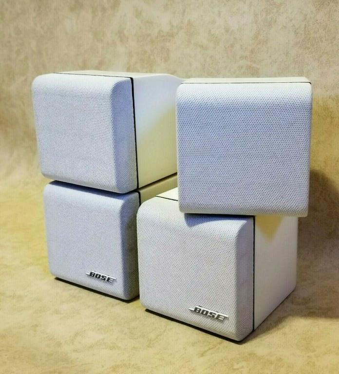 Bose Double Cube Lifestyle Accoustimass White Redline Speakers 1st Gen Set of 2