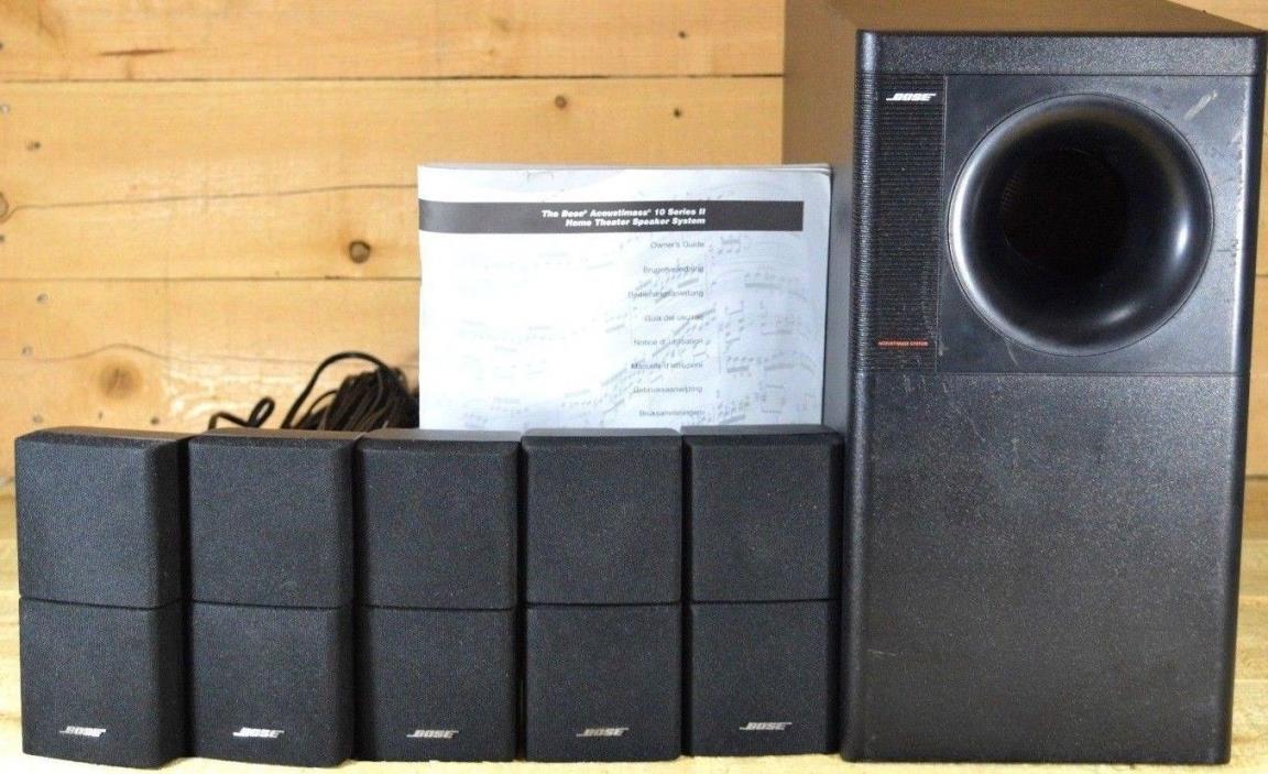 BOSE 5 Speaker System Acoustimass 10 Series II Home Theater Owners Guide + Wires