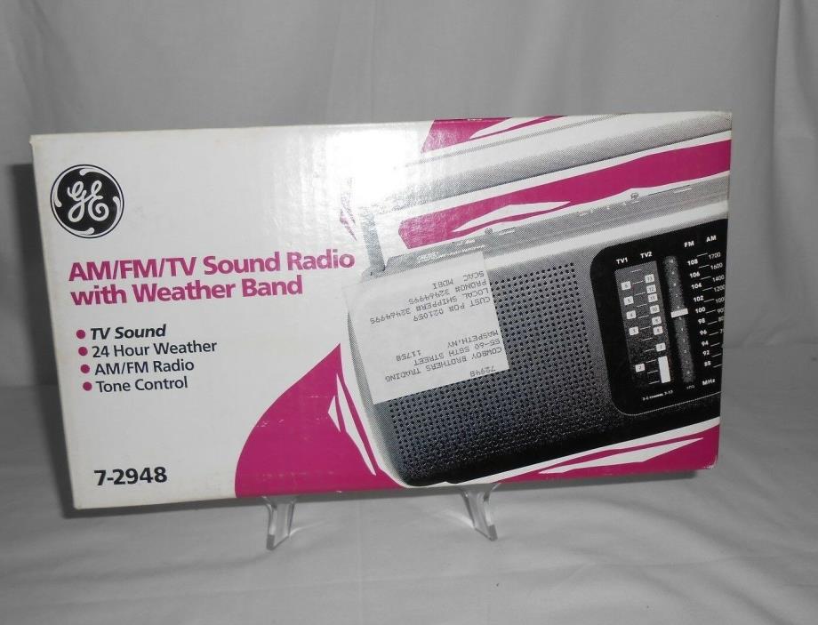 General Electric GE TV Sound WB/AM/FM Radio Model 7-2948