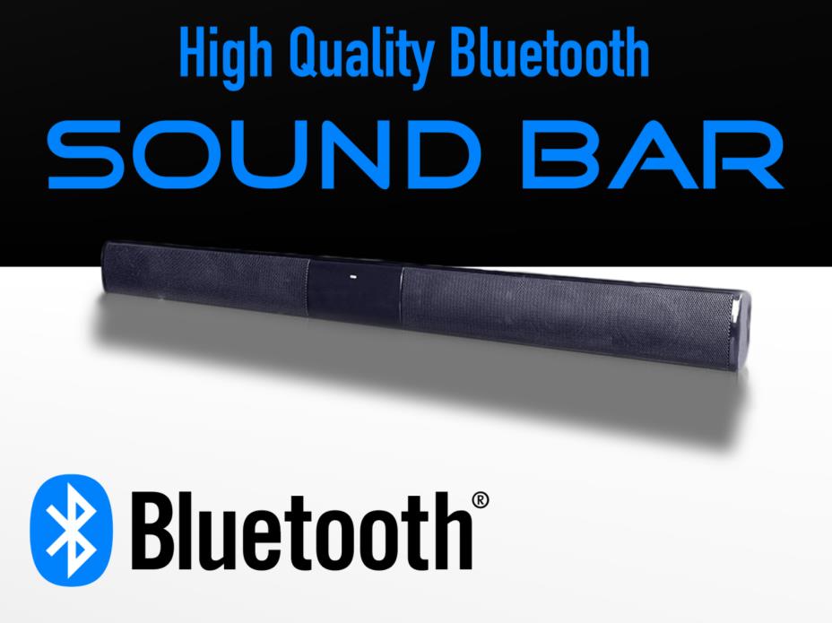 Bluetooth Wireless Sound Bar High Quality Sound System Home Theater Black NEW 1