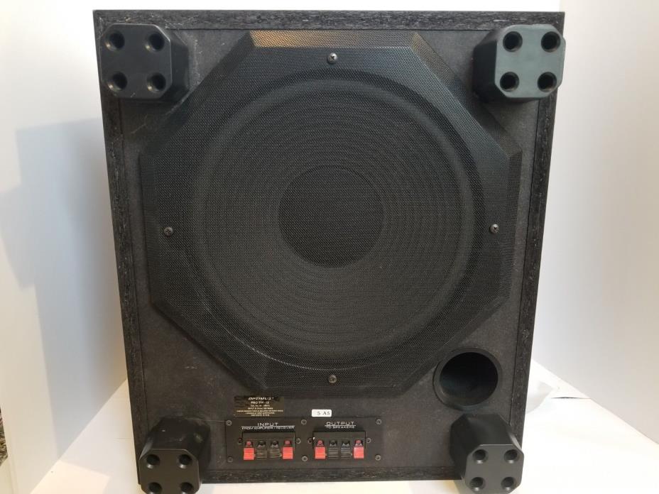 OPTIMUS PRO SW-10P POWERED SUBWOOFER HOME THEATER EXPERIENCE 120 WATTS