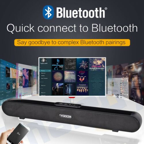XGODY Wireless Home Theater Bluetooth SpeakerBuilt-in Subwoofer TV Sound Bar