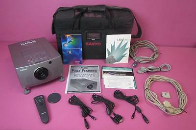 Sanyo PLC-5600N Multimedia ProX-II LCD TV Projector + Remote Cords Case COMPLETE
