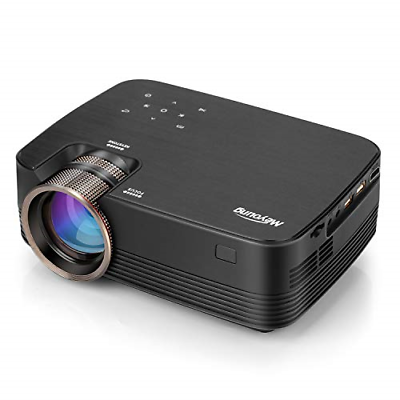 Projector, Meyoung 2019 Upgraded Touch Panel LED Mini Projector Support 1080P,