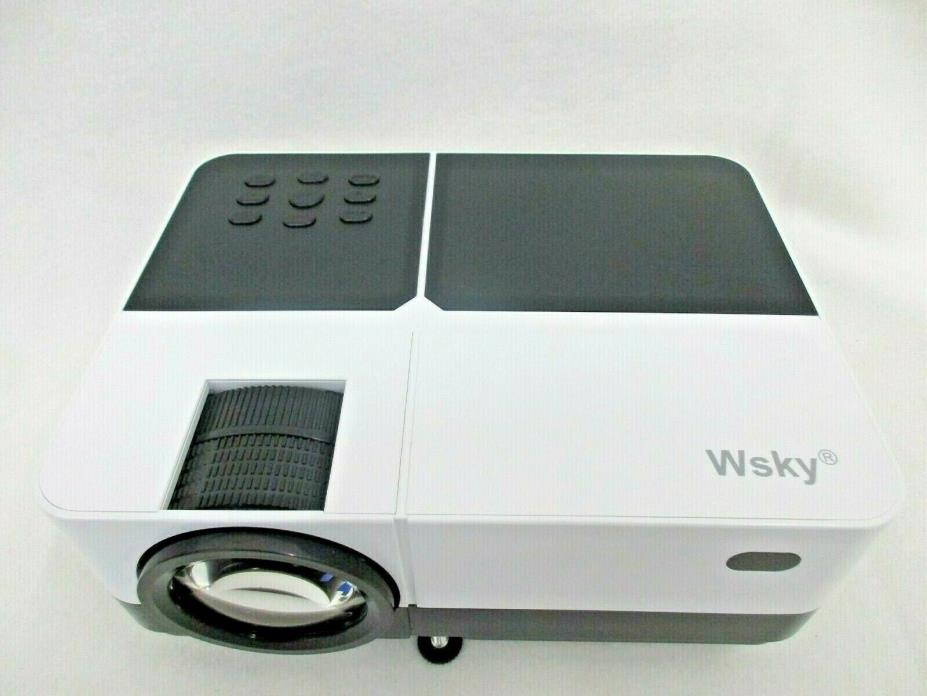 Wsky H2 1080P 2500 Lumens LCD 84 LED Portable Home Theater Video Projector HD