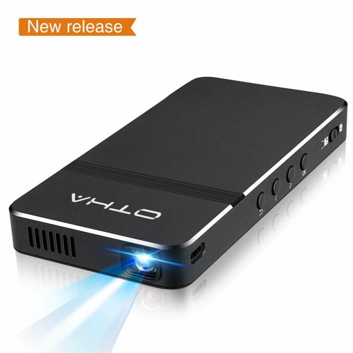 Mini Portable Projector - OTHA 1080p HD Rechargeable DLP Pico Projector w... New