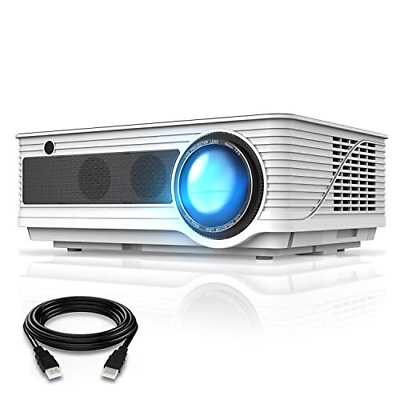VIVIMAGE C580 4000 Lux Movie Projector, Full HD 1080P Supported, Home Theater