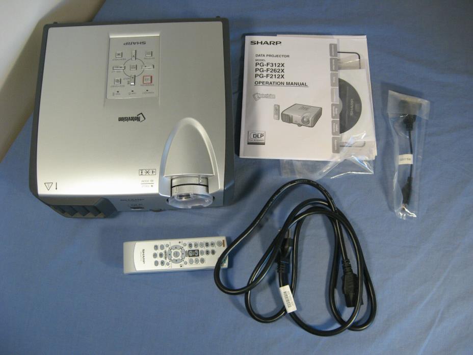 Sharp Notevision PG-F312X DLP Projector With Remote and Carrying Bag