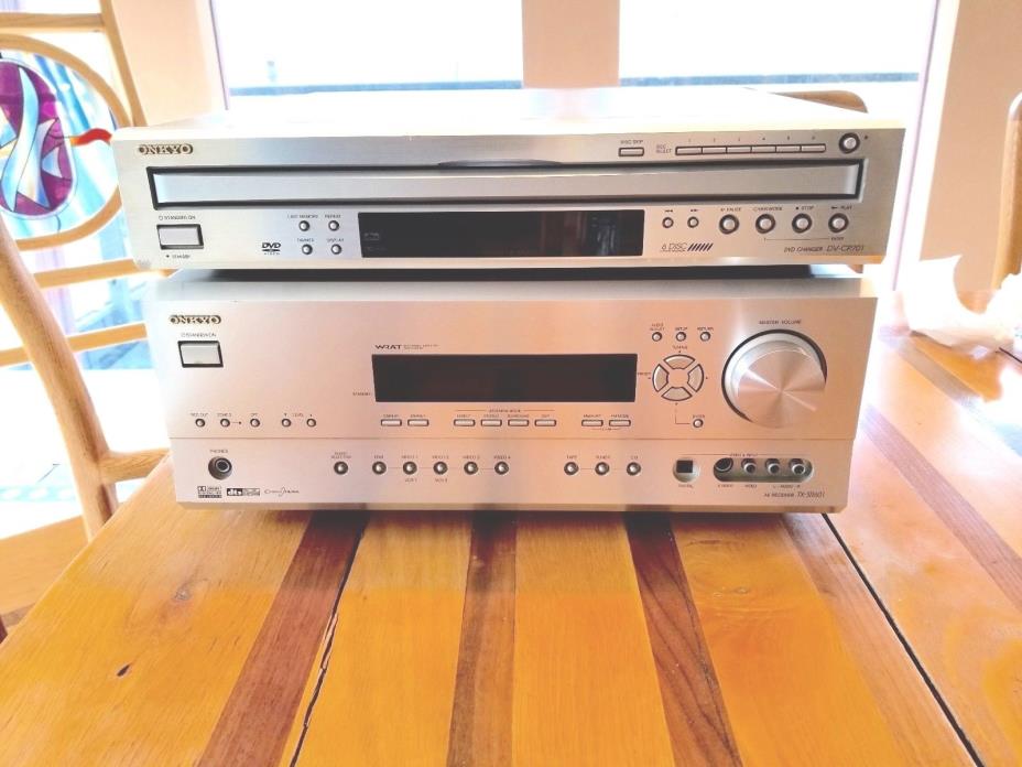 ONKYO TX-SR601 5.1 CHANNEL AV STEREO RECEIVER & DV-CP701 DVD Changer