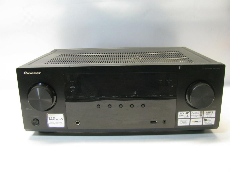 Pioneer VSX-522 5.1 Channel 140 Watt AV Receiver *See Description Parts Only*