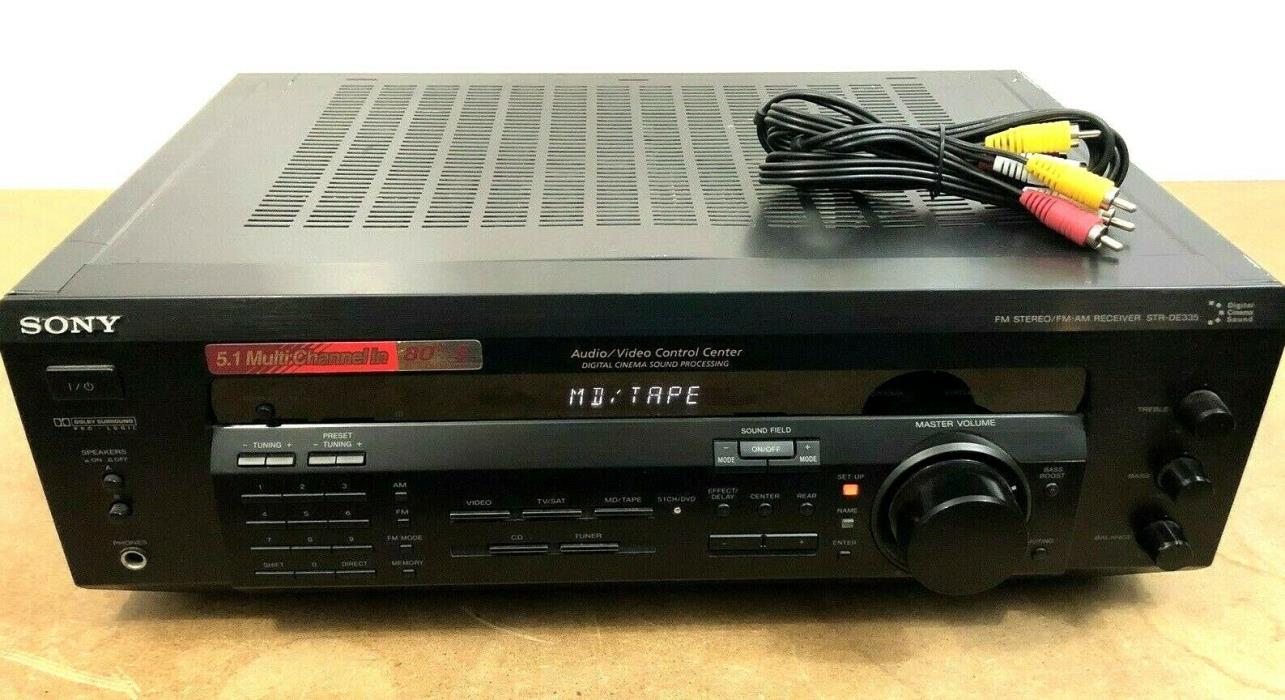 Sony Model STR-DE335 Surround AV Receiver Amplifier AM/FM 5.1 Multi-Channel 400w