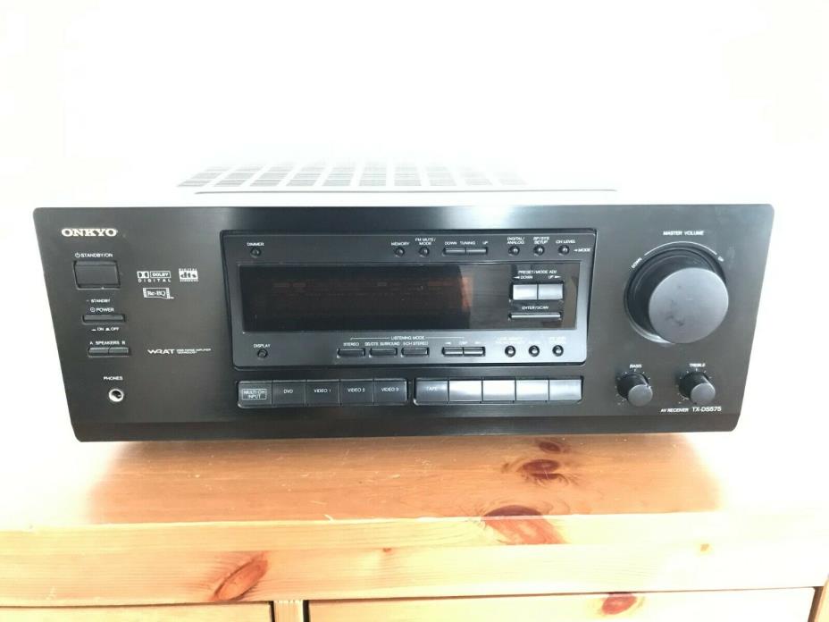 Onkyo TX-DS575 Dolby AV Receiver No Remote, Tested Working Great