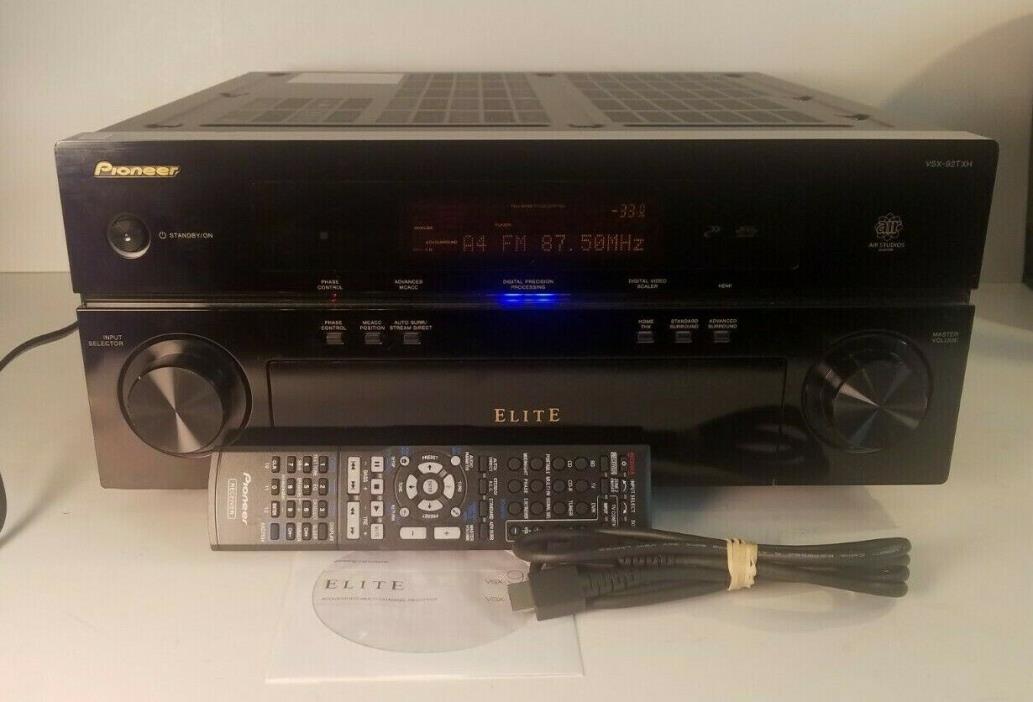 PIONEER ELITE VSX-92TXH 7.1 Channel Home Theater A/V Receiver w/ Remote Bundle