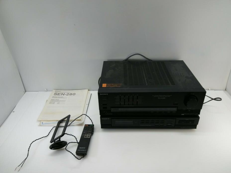 Sony TA-AX285 Amplifier, FM-AM Tuner ST-JX285, Control Cable, Remote Bundled