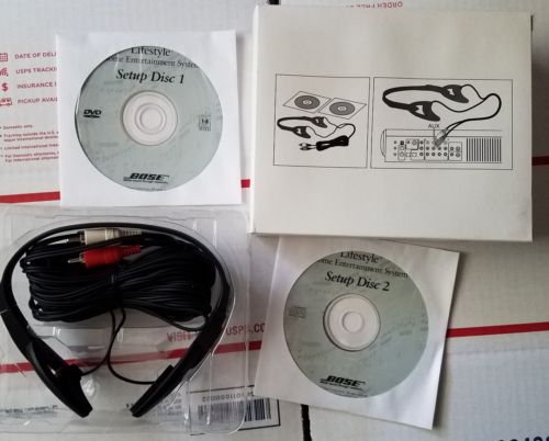 Bose Lifestyle Entertainment System setup disks, headphone