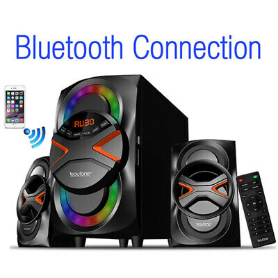 New Boytone BT-326F, 2.1 Bluetooth Powerful Home Theater Speaker System, with FM