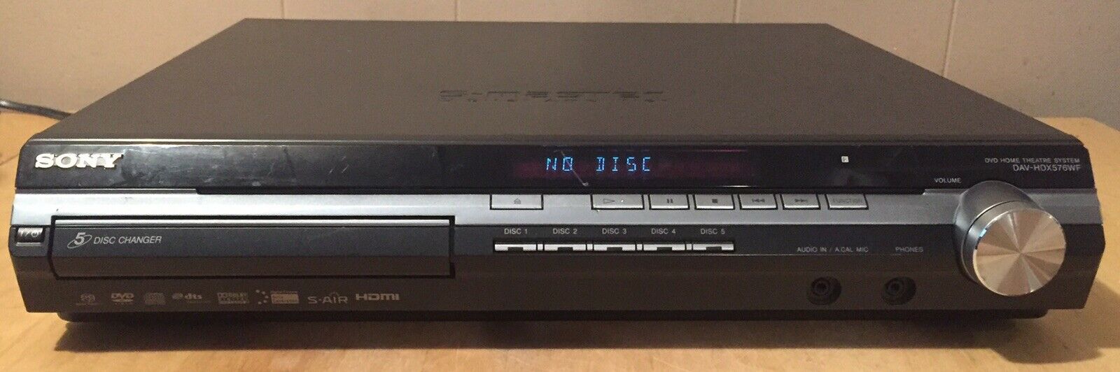 Sony S-Master HCD-HDX576WF 5 Disc DVD/SACD/CD Changer Home Theater Receiver