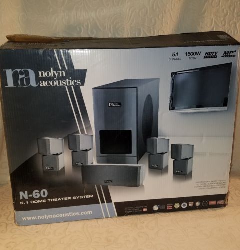 NOLYN ACOUSTICS N-60 5.1 HOME THEATER SYSTEM NEVER USED