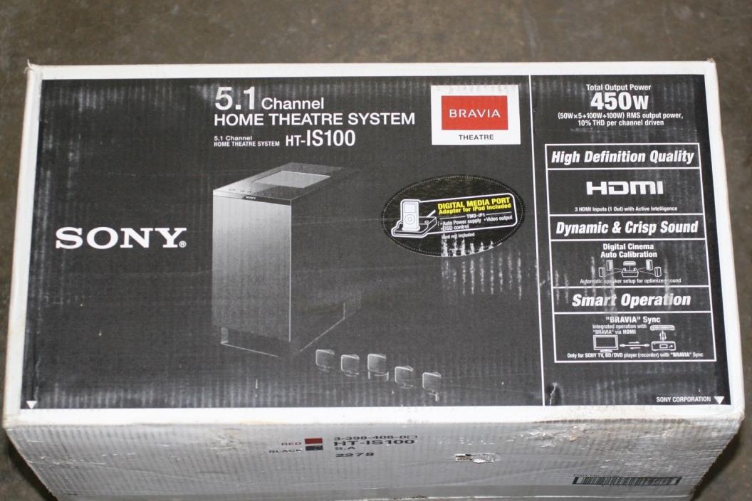 Sony Bravia Sync HT-IS100 5.1 Channel Home Theater System 450w.   NEW in Box!