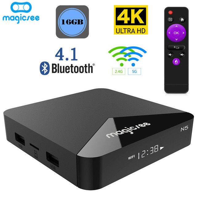 TV BOX MAGICSEE N5 TV Box 2+16GB H.265 HDR 4K Android 7.1 Bluetooth 4.1
