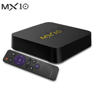 MX10 Smart Android 8.1 TV Box RK3328 4K VP9 H.265 HDR10 USB3.0 DLNA K0C7
