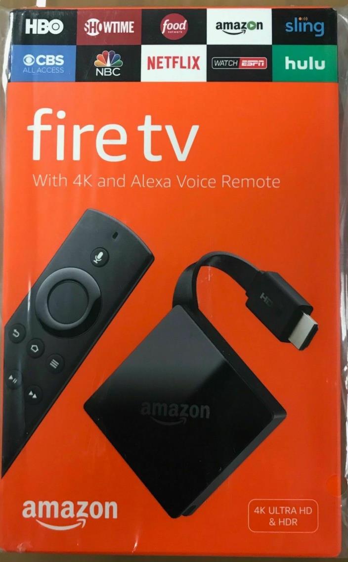 NEW Amazon Fire TV with 4K Ultra HD and Alexa Voice Remote Black, 3rd Gen 2017