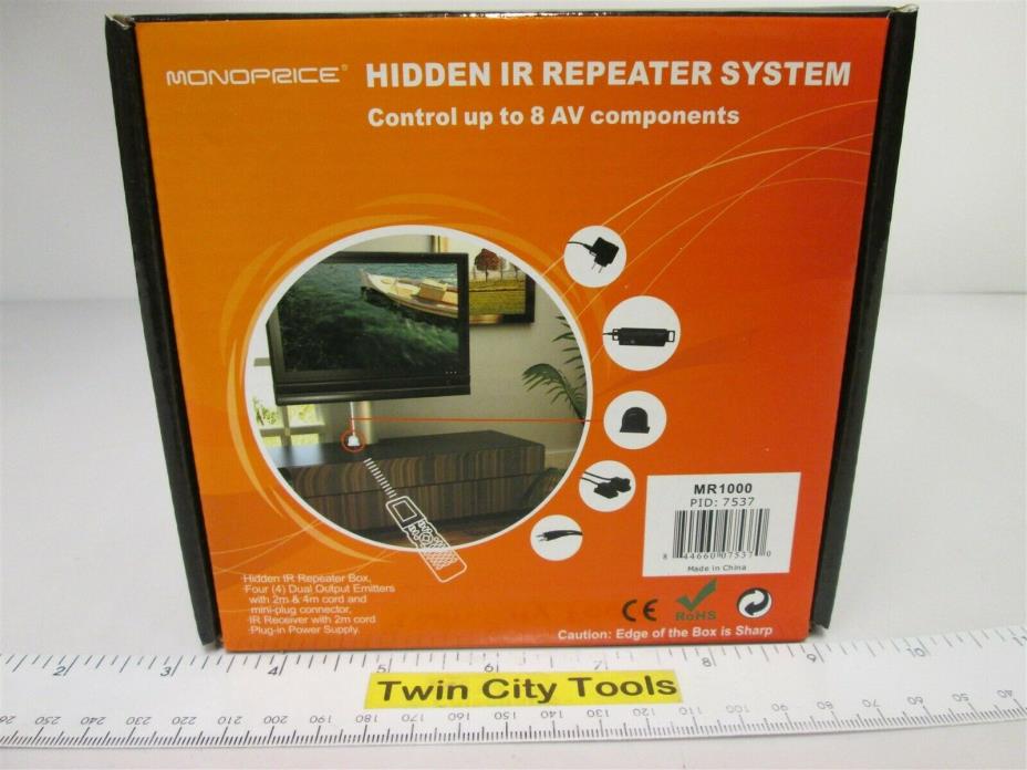 Monoprice 7537 Plug And Play Hidden IR Repeater System New
