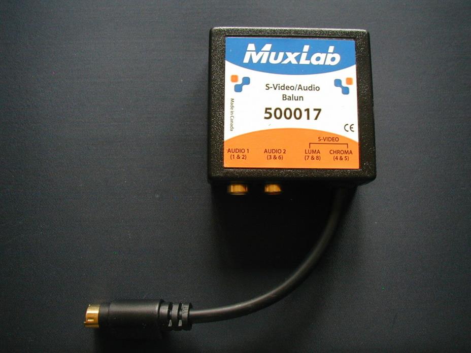 MUXLAB 50007 S-Video / Audio Balun CAT 5/6 Network Extender