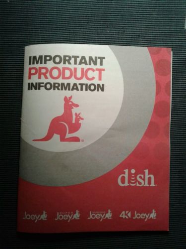 Dish Network Joey Super Wireless 4K Instruction Book Users Manual (rc11)
