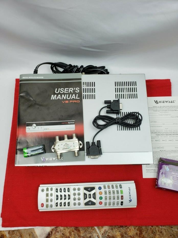 Viewsat Digital Satellite receiver with Remote, Manual, 4 in 1 Switch and Cord