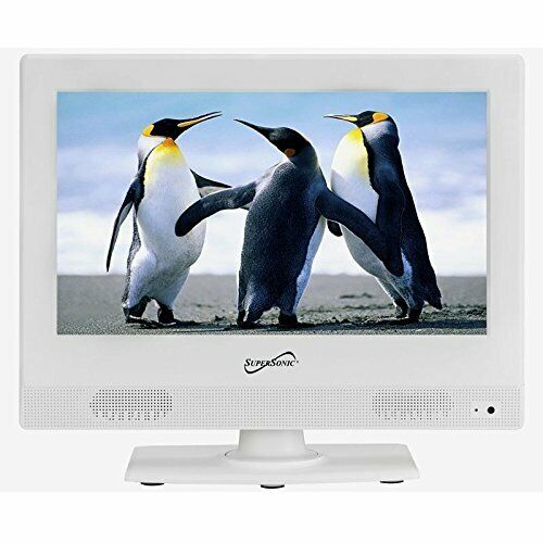 Supersonic SC-1311 White 13.3-Inch LED Widescreen HDTV 1080p