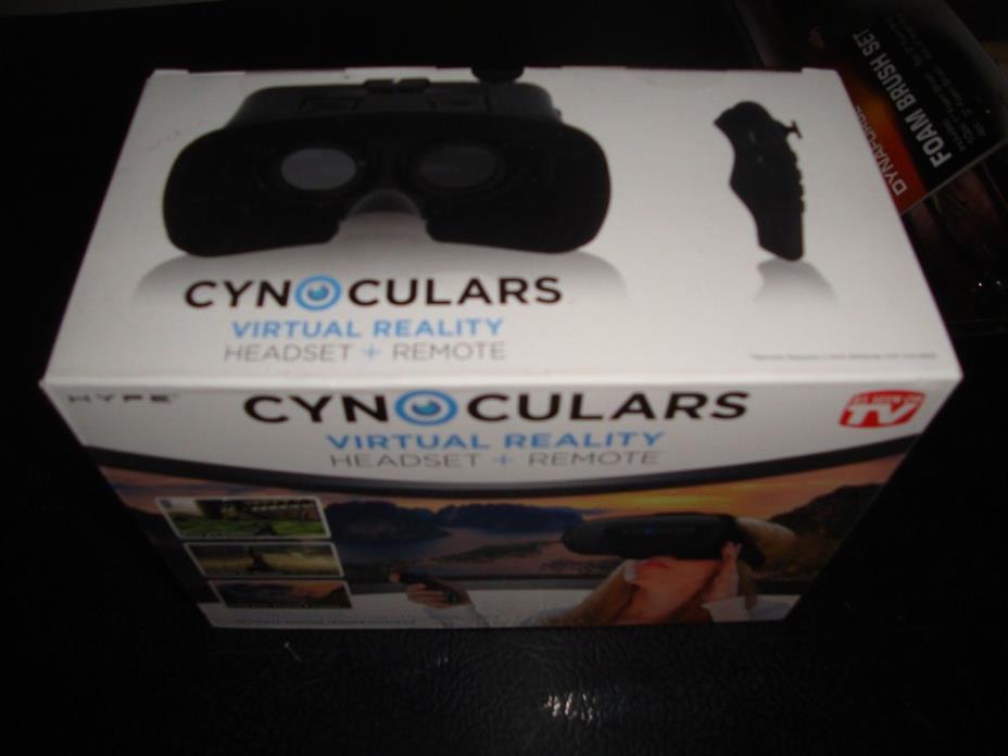 Cynoculars 3D Movie Virtual Reality Headset Wireless Gaming Remote As Seen..