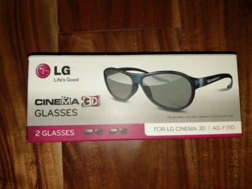 2 LG Cinema TV Passive 3D Glasses AG-F310 - In Original Box