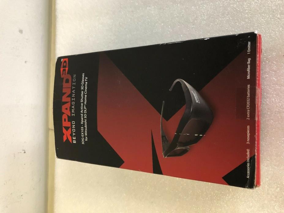 XPAND 3DG-EX103 ACTIVE SHUTTER 3D GLASSES WITH SIGNAL EMITTER NEW