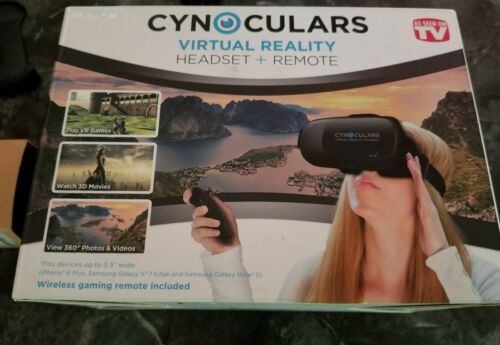 BRAND NEW NEVER OPEN CYNOCULARS Virtual Reality Headset & Remote - As Seen On TV