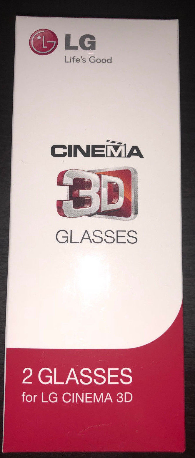 LG Life's Good Cinema 3D Glasses 2 Pairs in Box Black