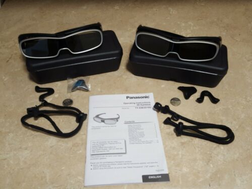 2 Pair Panasonic TY-EW3D10U Active 3D Glasses Eyewear for Panasonic 3D HDTVs