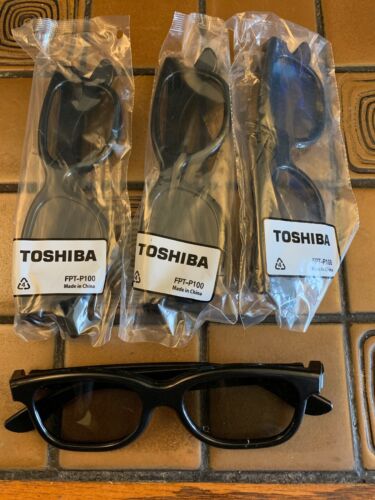 4 Pairs Passive 3D Glasses For Toshiba, LG And Other 3D TVs