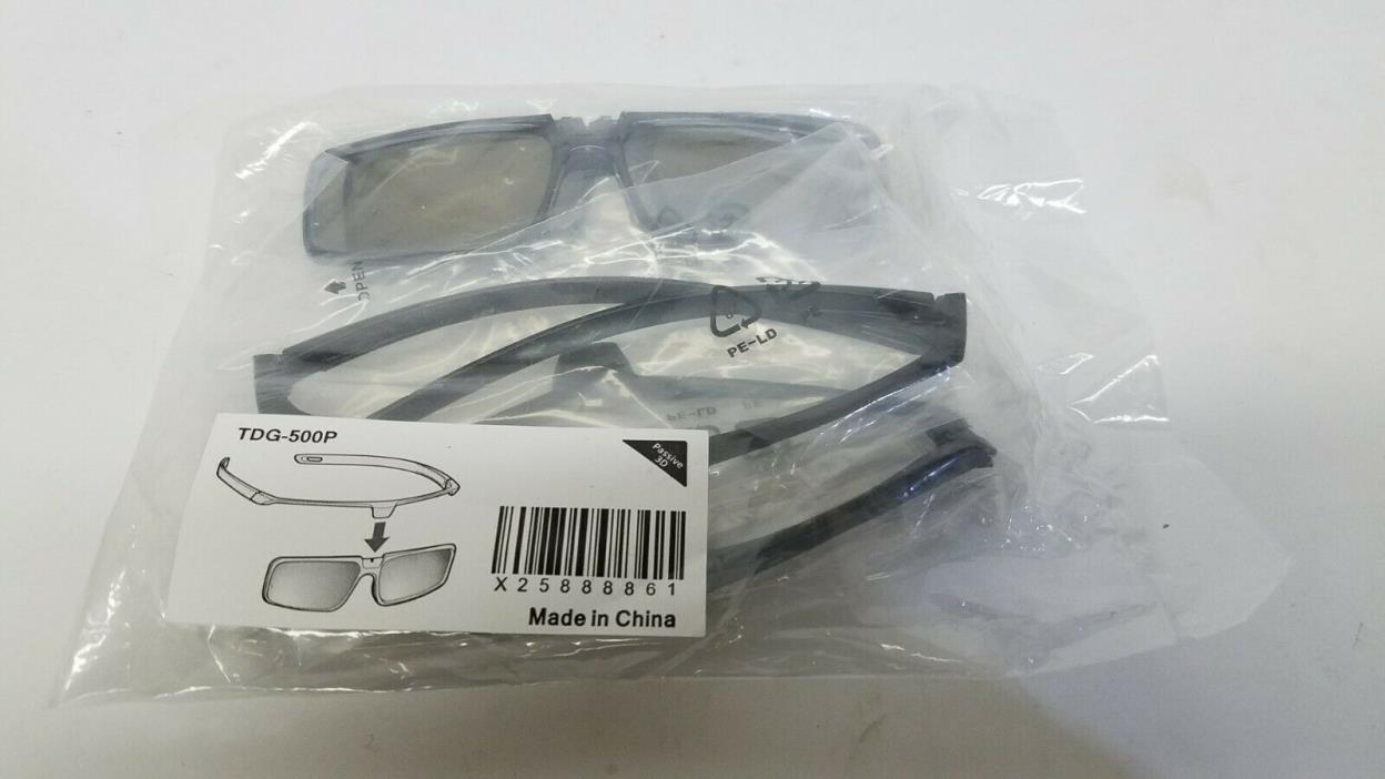 (2) New Original Pair Sony Passive TV Television 3D Glasses TDG-500P Free S&H
