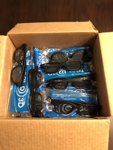 Over 60 Pair Of Adult Size Real D 3D Movie Theatre Glasses - Pre-owned