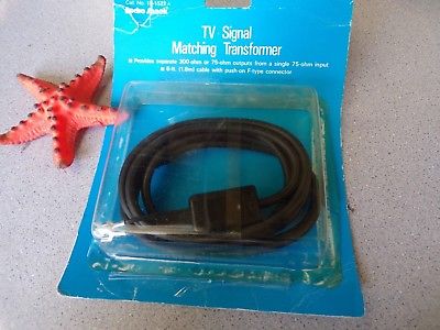 NEW RadioShack 15-1522 TV Signal Matching Transformer  *FREE SHIPPING*