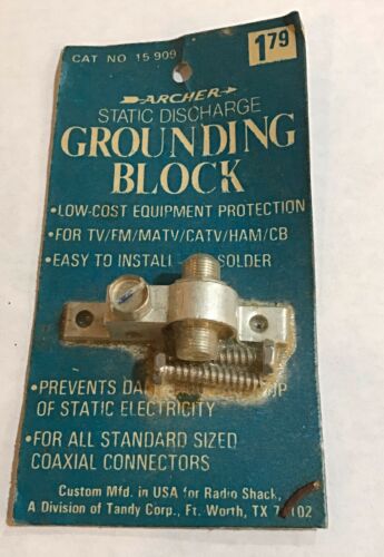 Radio Shack Static Discharge Grounding Block