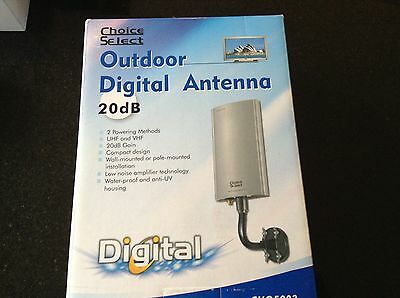 OUTDOOR DIGITAL ANTENNA!  20db GAIN.  EASY INSTALLATION!  FAST SHIPPING! GREAT!