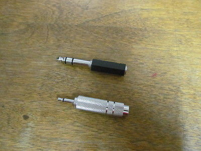 2 Audio Adapter Plug/Jacks--3.5 mm Audio Stereo & 2.5 mm Mono f/Home Recording