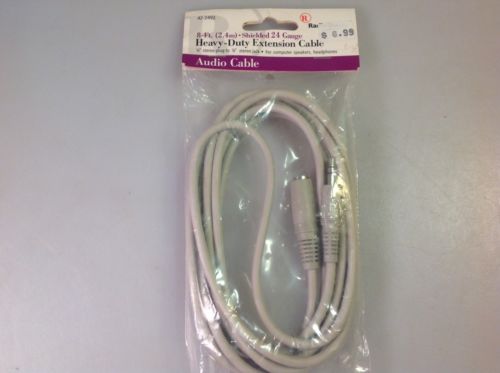 Radio Shack 8' Stereo Headphone / Audio Extension Cable 1/8