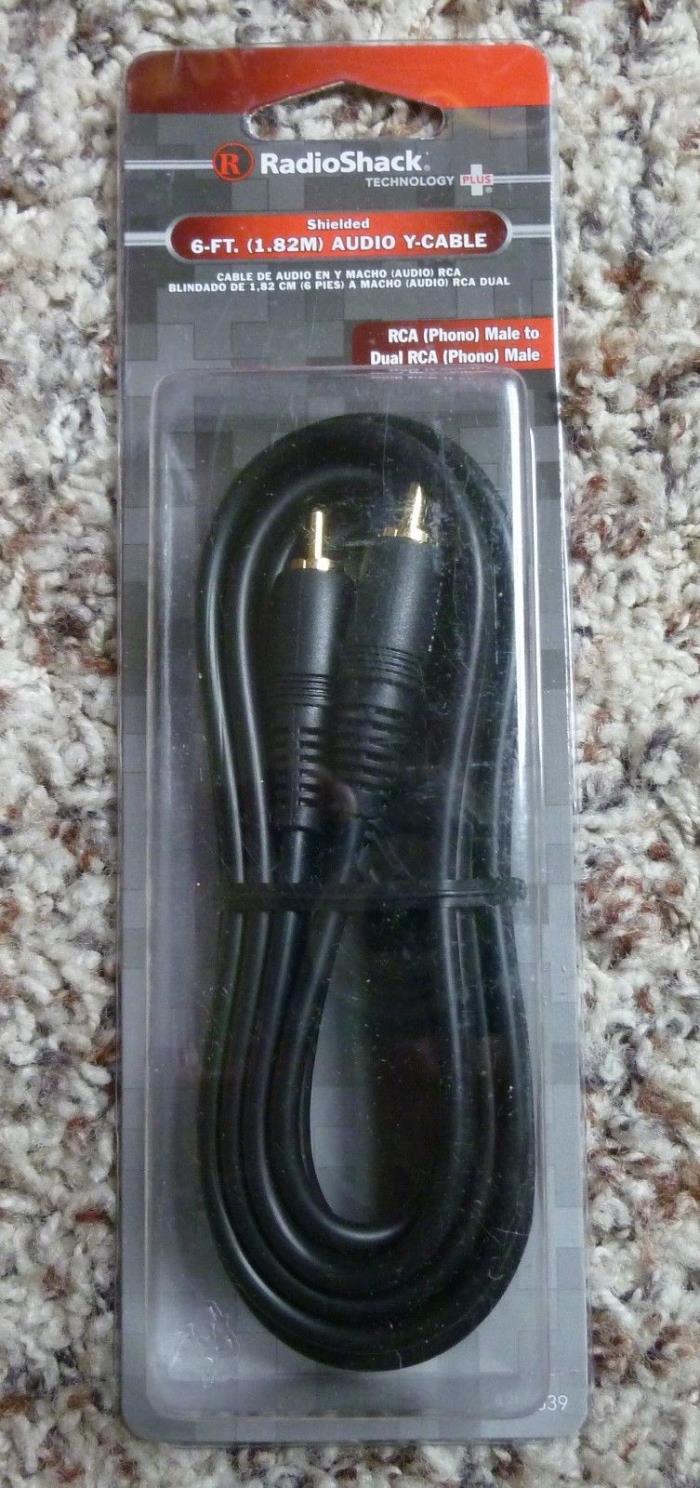 RADIO SHACK 42-2539   6-FT Audio Y Cable RCA Male to Dual RCA Male 422539 Six 6