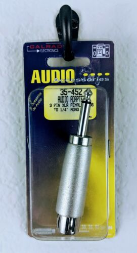 Calrad audio adapter 35-452 3 pin xlr female plug to 1/4