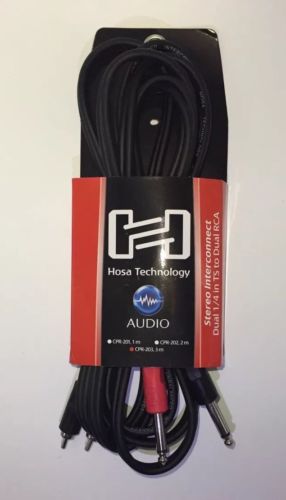 Hosa Cable CPR203 Dual 1/4 Inch To RCA - 9.75 Foot (Damaged Packaging)
