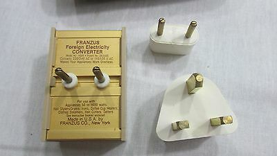 PLUG IN ADAPTORS By FRANZUS FOR WORLD TRAVELERS